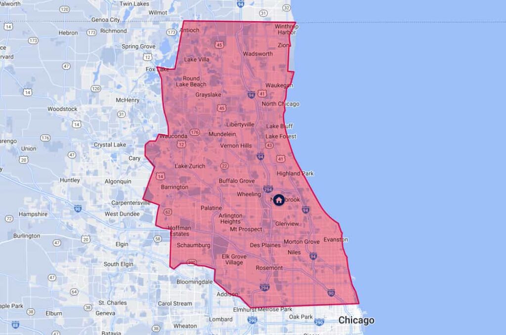 American Weathermakers service area map