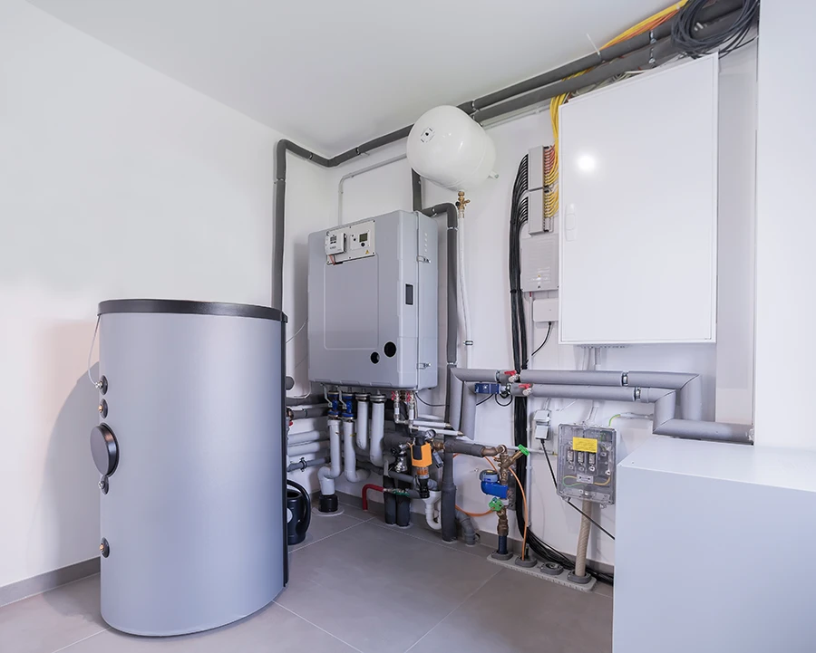 Modern boiler room for a single family home
